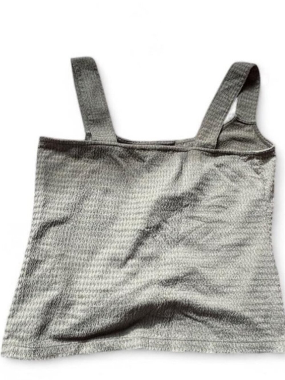 Olive Green Textured Button Front Tie Hem Tank Top - Picture 2 of 2
